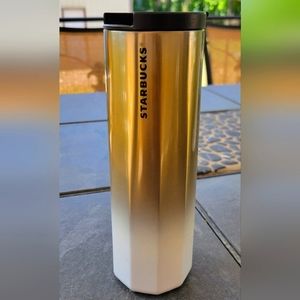 Starbucks gold to white ombre SS cup